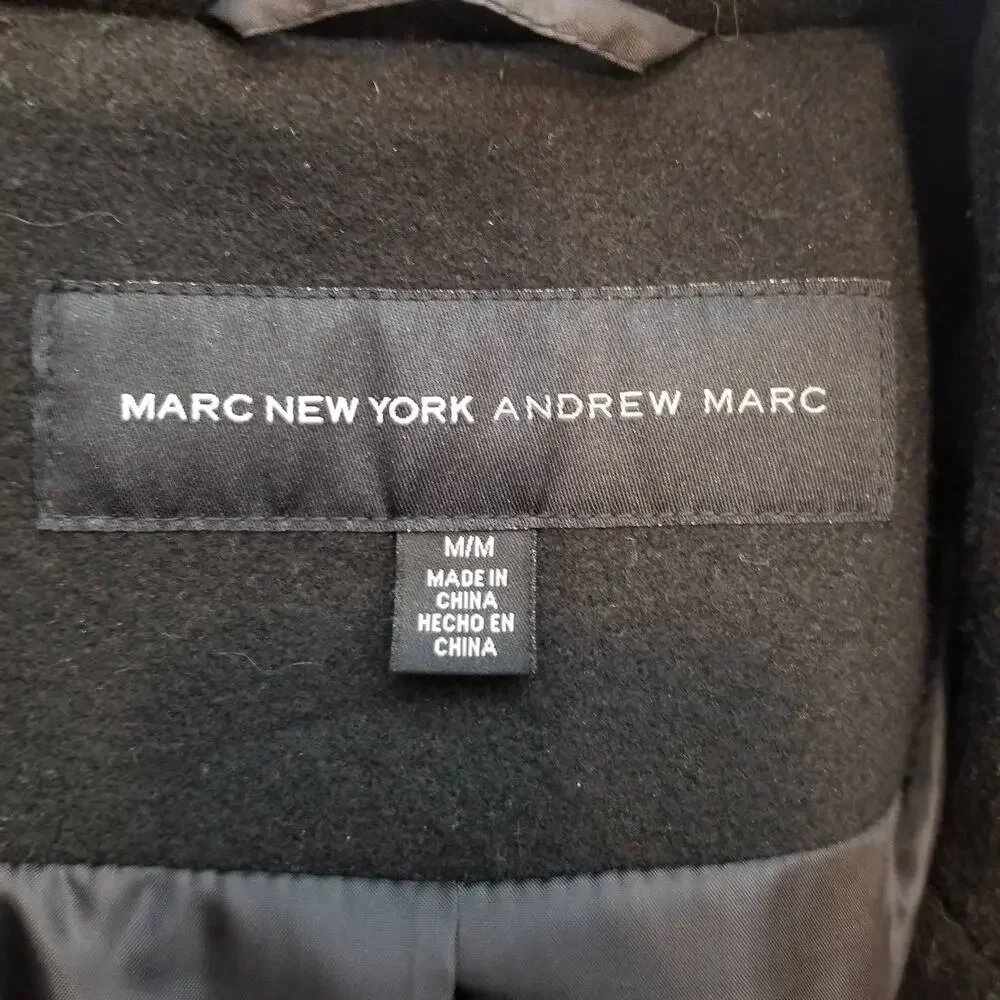 Marc New York Andrew Marc Women's Black Jacket Coat Size M Medium